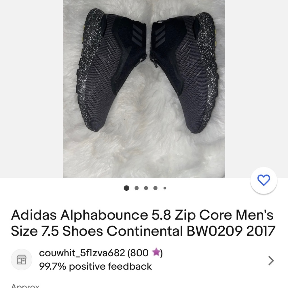 Adidas Men’s Black Shoes - Picture 3 of 4